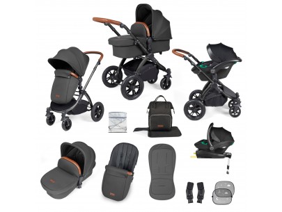 Ickle Bubba Stomp Luxe All-in-One I Size Travel System With Isofix Base (Stratus)