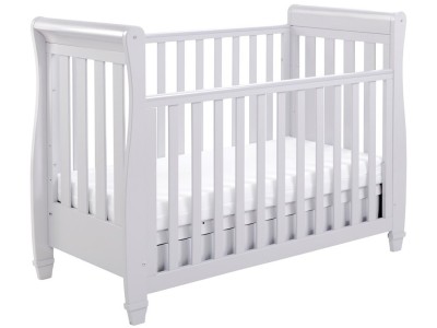 Babymore Eva Sleigh Drop Side Cot Bed - Grey