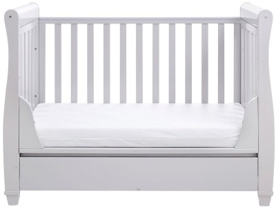 Babymore Eva Sleigh Drop Side Cot Bed - Grey