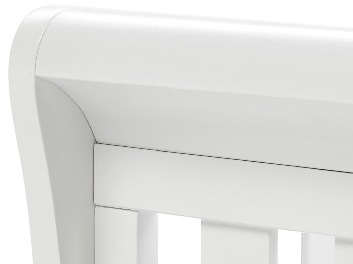 Babymore Eva Sleigh Drop Side Cot Bed - White