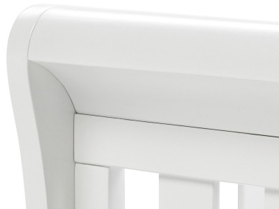 Babymore Eva Sleigh Drop Side Cot Bed - White