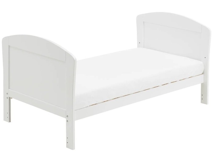 Babymore Aston Drop Side Cot Bed – White