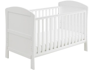Babymore Aston Drop Side Cot Bed – White