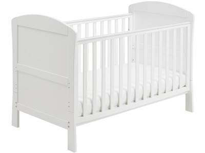 Babymore Aston Drop Side Cot Bed – White