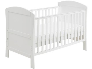 Babymore Aston Drop Side Cot Bed – White 2