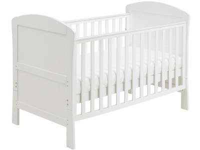 Babymore Aston Drop Side Cot Bed – White