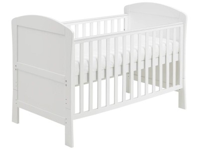 Babymore Aston Drop Side Cot Bed – White