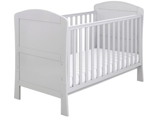 Babymore Aston Drop Side Cot Bed – Grey