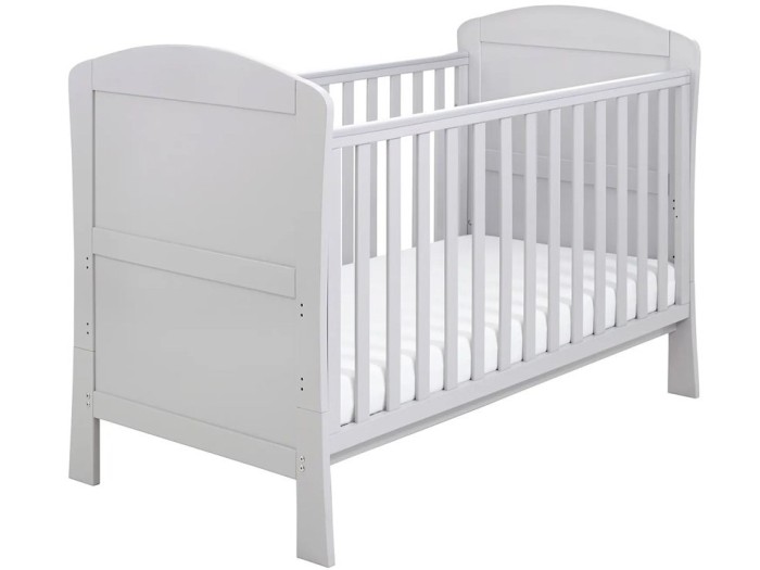 Babymore Aston Drop Side Cot Bed – Grey