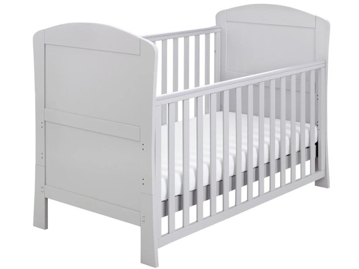 Babymore Aston Drop Side Cot Bed – Grey