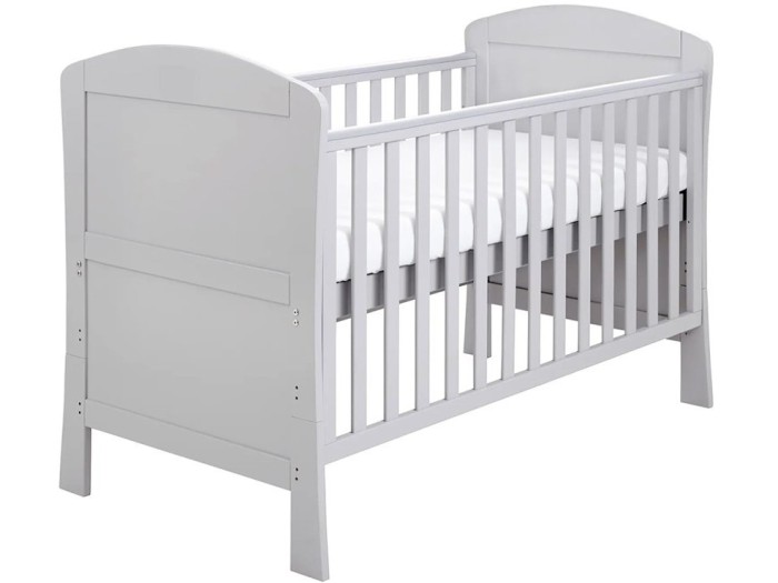 Babymore Aston Drop Side Cot Bed – Grey