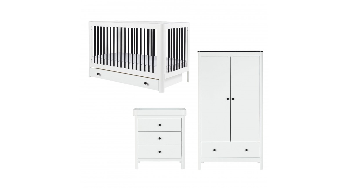 Ickle Bubba Tenby 3 Piece Furniture Set and Under Drawer - Mono