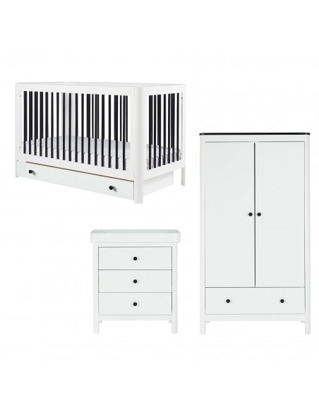 Ickle Bubba Tenby 3 Piece Furniture Set and Under Drawer - Mono