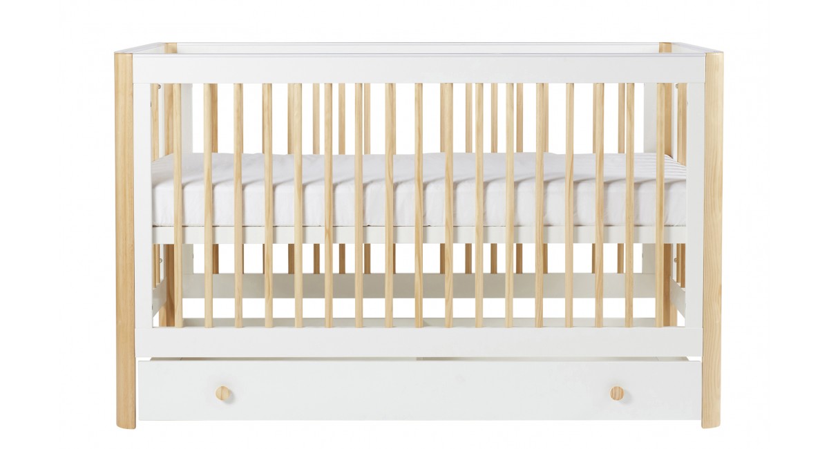 Ickle Bubba Tenby 3 Piece Furniture Set and Under Drawer - Scandi White