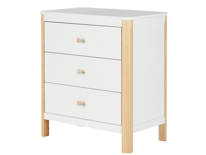 Ickle Bubba Tenby 3 Piece Furniture Set and Under Drawer - Scandi White