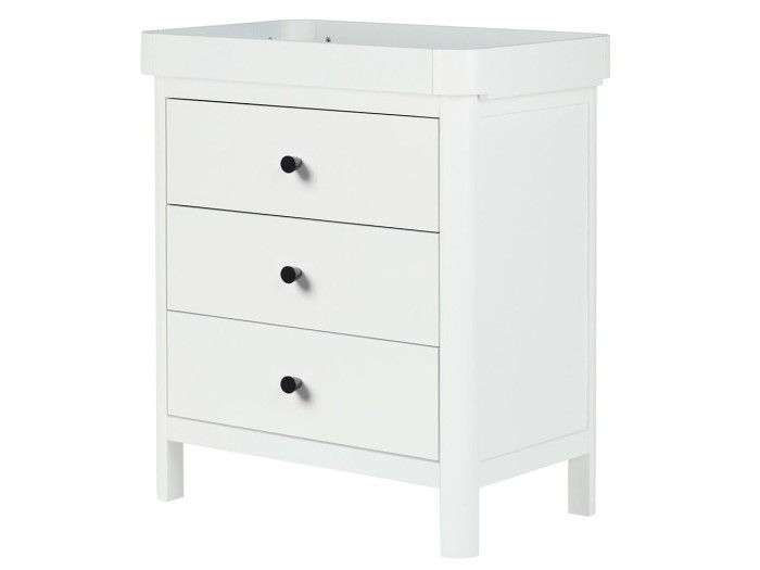 Ickle Bubba Tenby Cot Bed, Under Drawer and Changing Unit - Mono