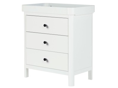 Ickle Bubba Tenby Cot Bed, Under Drawer and Changing Unit - Mono