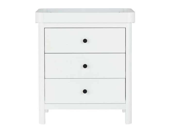 Ickle Bubba Tenby Cot Bed, Under Drawer and Changing Unit - Mono