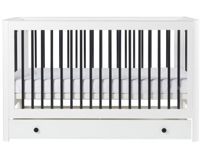 Ickle Bubba Tenby Cot Bed, Under Drawer and Changing Unit - Mono