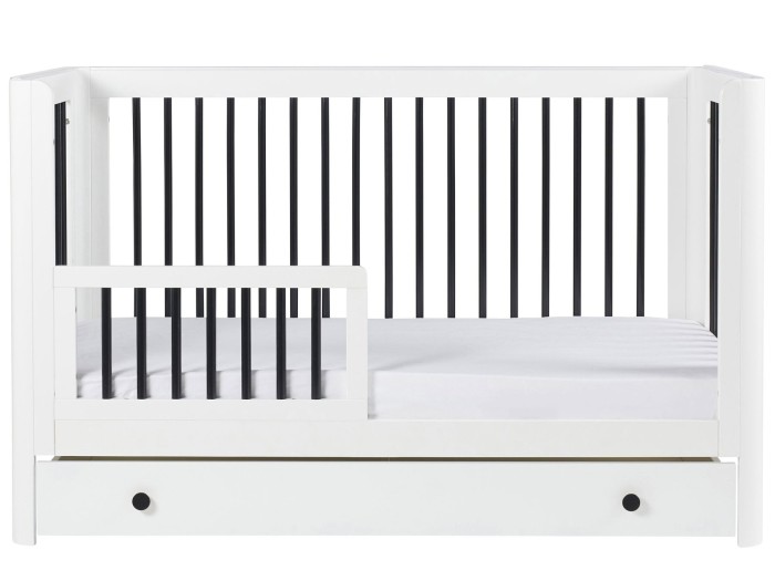 Ickle Bubba Tenby Cot Bed, Under Drawer and Changing Unit - Mono