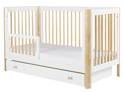 Ickle Bubba Tenby Cot Bed, Under Drawer and Changing Unit - Scandi White