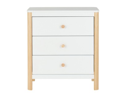 Ickle Bubba Tenby Cot Bed, Under Drawer and Changing Unit - Scandi White