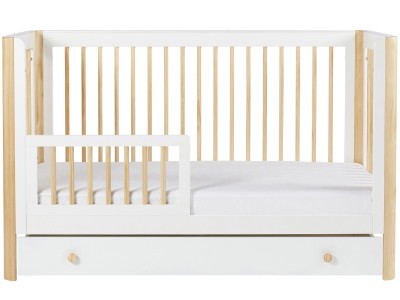 Ickle Bubba Tenby Cot Bed, Under Drawer and Changing Unit - Scandi White
