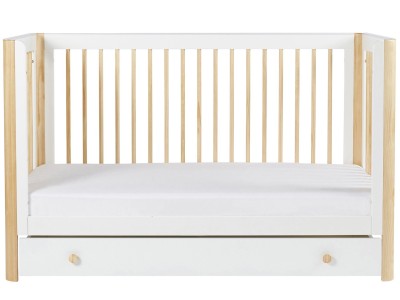 Ickle Bubba Tenby Cot Bed, Under Drawer and Changing Unit - Scandi White