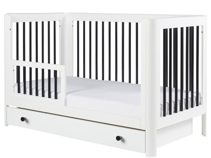 Ickle Bubba Tenby Cot Bed and Under Drawer - Mono