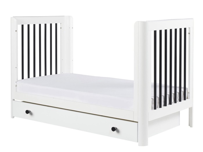 Ickle Bubba Tenby Cot Bed and Under Drawer - Mono