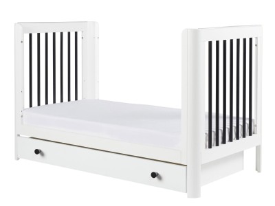 Ickle Bubba Tenby Cot Bed and Under Drawer - Mono