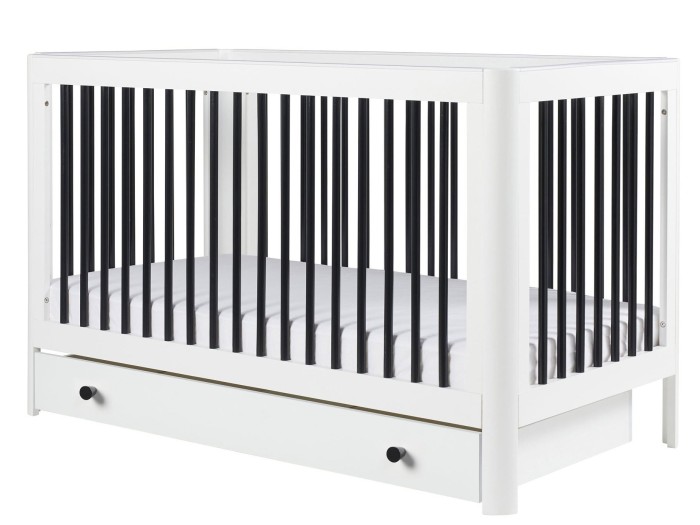 Ickle Bubba Tenby Cot Bed and Under Drawer - Mono