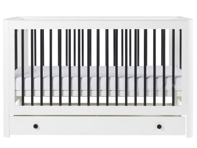Ickle Bubba Tenby Cot Bed and Under Drawer - Mono