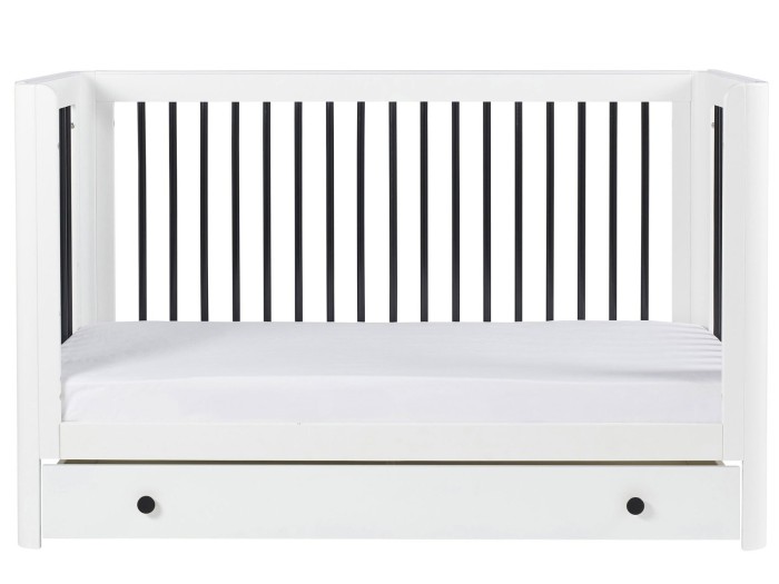 Ickle Bubba Tenby Cot Bed and Under Drawer - Mono