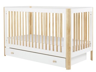 Ickle Bubba Tenby Cot Bed and Under Drawer - Scandi White 2