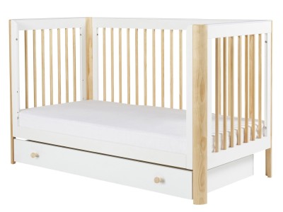 Ickle Bubba Tenby Cot Bed and Under Drawer - Scandi White