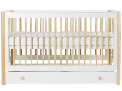 Ickle Bubba Tenby Cot Bed and Under Drawer - Scandi White