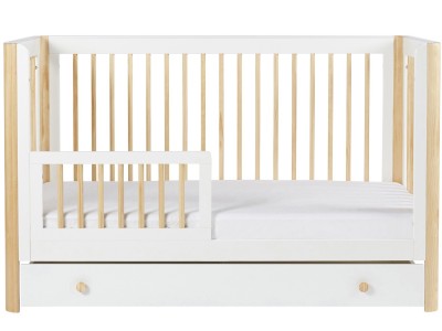 Ickle Bubba Tenby Cot Bed and Under Drawer - Scandi White