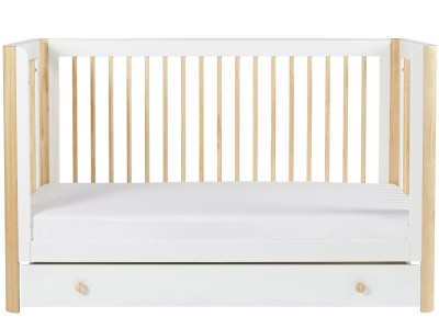 Ickle Bubba Tenby Cot Bed and Under Drawer - Scandi White