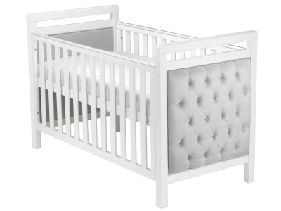 Babymore Velvet Deluxe Cot Bed – White