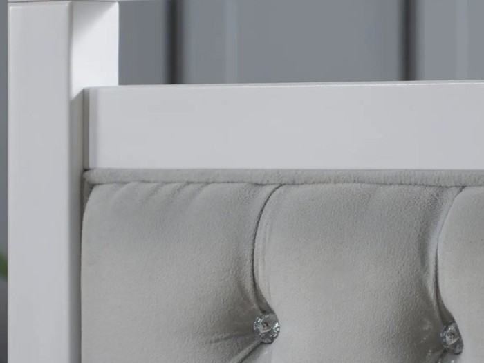 Babymore Velvet Deluxe Cot Bed – White