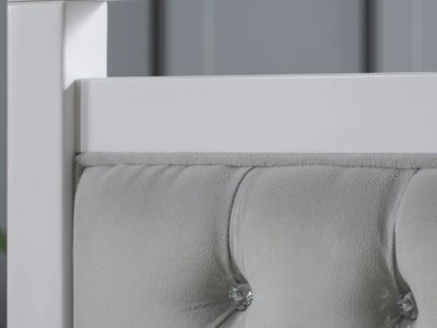 Babymore Velvet Deluxe Cot Bed – White