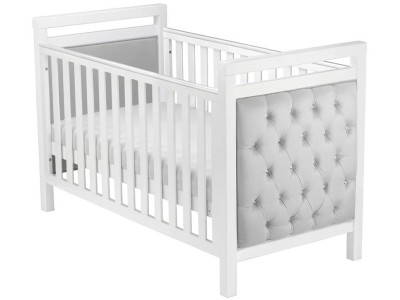 Babymore Velvet Deluxe Cot Bed – White