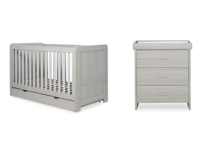 Ickle Bubba Pembrey Cot Bed, Under Drawer and Changing Unit