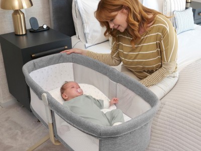 Babymore Air Motion Gliding Crib – Slate