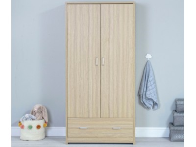 Babymore Luno Veni Nursery Wardrobe – Oak