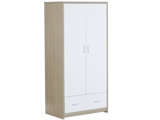 Babymore Luno Veni Wardrobe - White Oak