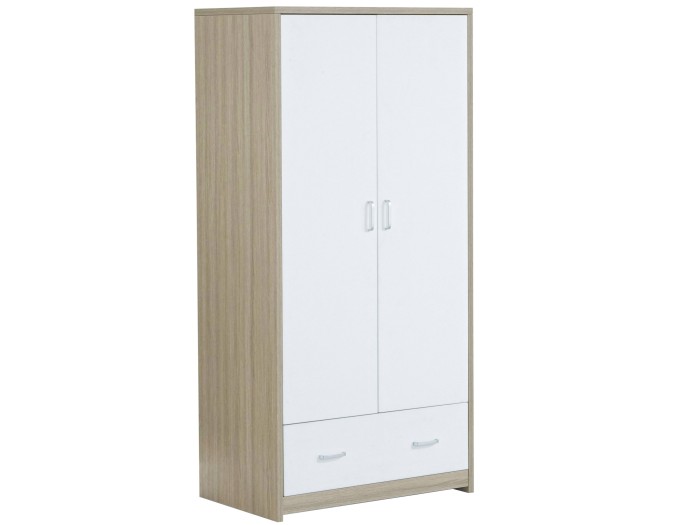 Babymore Luno Veni Wardrobe - White Oak