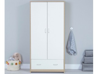 Babymore Luno Veni Wardrobe - White Oak 2