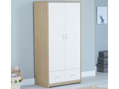 Babymore Luno Veni Wardrobe - White Oak